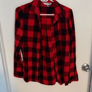 Old Navy Red and Black Checkered Shirt